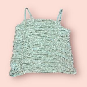 Torrid Light Green Shirred Mesh Stretch Cami Plus Size 3X